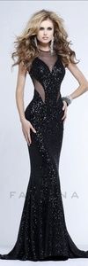 Gorgeous Faviana sequined prom gown
